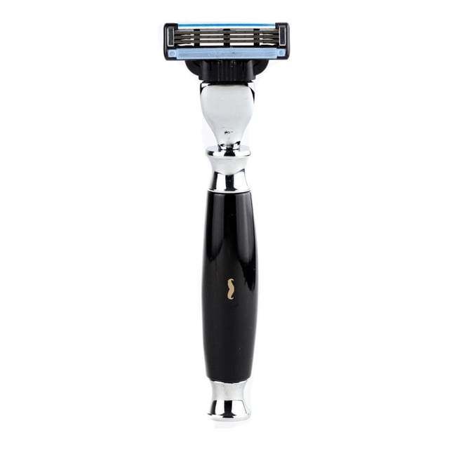 Rastrillo The Shaving Co. Metal Cromado 3 Cuchillas amarillo 1
