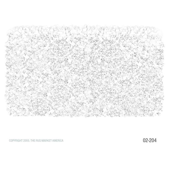 The Rug Market 02204R 4-SHAGGY RAGGY WHITE WHITE 4X4