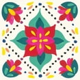 thumbnail image 2 of Marshall, Laura 15x15 White Modern Wood Framed Museum Art Print Titled - Floral Fiesta White Tile XI, 2 of 4