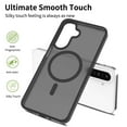 thumbnail image 2 of Magnetic for Samsung Galaxy S25 Case, Compatible with MagSafe, Military Grade Drop Protection, Ultra Slim Translucent Matte Shockproof Lightweight Phone Cover, for Galaxy S25, Black, 2 of 5