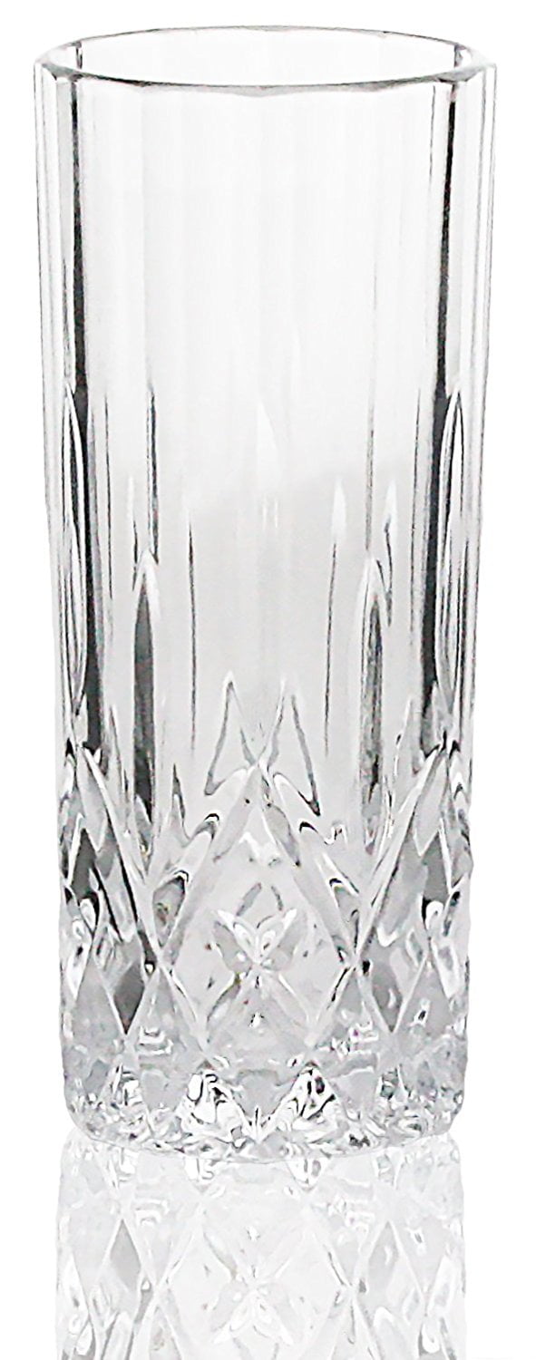Bezrat Set of 6 Lead-Free 8oz Heavy Base High Ball Water and Beer Glasses Tumbler Beverage by Bezrat