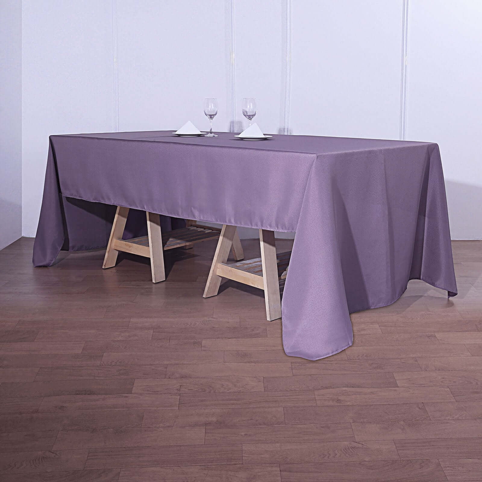 Efavormart Rectangle Tablecloth, 72"X120" Stain & Wrinkle Resistant Washable Table Cloth, Oblong Decorative Polyester Fabric Table Cover for Dining, Party, Wedding & Baby Shower- Amethyst