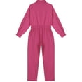 thumbnail image 5 of Sholeno Big Girls Stand Collar Jumpsuit with Pockets Mechanic Boiler Suit One Piece Romper Coverall Dungarees Hot Pink 10, 5 of 6