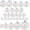 24Pcs-Clear, variant on 24 Pcs Christmas Iridescent Ornaments Halloween, Transparent DIY Shatterproof Hanging Rainbow Ball Christmas Ornament 5 Different Sizes for Party, Wedding, Home Decor (Clear)