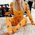thumbnail image 6 of Halloween Printed Jumpsuit Long Sleeve Home Pajamas Casual Trousers Women's Cos Clothing, 6 of 10