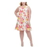 Tommy Hilfiger Womens Plus Floral Mini Mini Dress Ivory 20W