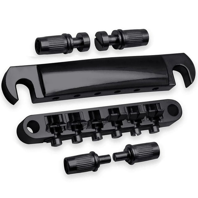 1 Set Guitar Bridge Tailpiece Kit With Studs Upper Lower String Bridge Compatible For Les Paul Sg Electric Guitar