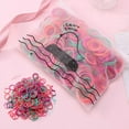 thumbnail image 3 of 50 PCS Girls No Damage Hairband Elastic Hair Ties Tiny Ponytail Holder Rope Mixed Colors Soft Headband Accessories Mini Seamless Toddler Hair Bands, 3 of 7