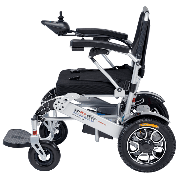 Forever Rest 2021 EZ Pro Rider Deluxe XL (Wider Seat Adjustable Backrest Height) Motorized Foldable Wheelchair with Bluetooth Remote Mobility Aid FDA Approved Scooter by Forever Rest (Silver)