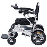 Forever Rest 2021 EZ Pro Rider Deluxe XL (Wider Seat Adjustable Backrest Height) Motorized Foldable Wheelchair with Bluetooth Remote Mobility Aid FDA Approved Scooter by Forever Rest (Silver)