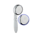 thumbnail image 3 of Rociador de ducha, cabezal de ducha de mano, rociador de baño de alta presión ajustable, accesorio de baño, color blanco plateado Inevent HA000079-02, 3 of 6