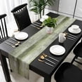 thumbnail image 3 of Sage Green Table Runner 108 Inches Long, Retro Oil Painting Modern Abstract Art Aesthetics Kitchen Coffee Dining Table Decoration for Home Party Birthday Wedding Home Decor 13x108 Inches, 3 of 8