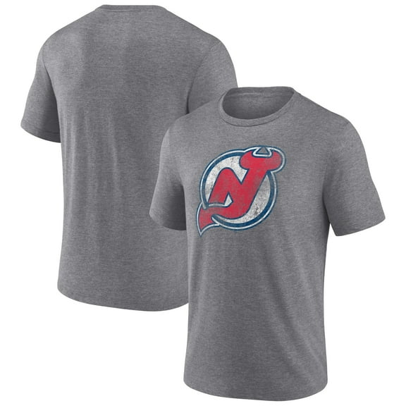 Men's Heather Gray New Jersey Devils Wraparound Tri-Blend T-Shirt
