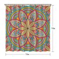 thumbnail image 5 of Wildflower Boho Shower Curtain 72x72, Quick-Dry Polyester with Plastic Rings, Artistic Daisy Print for Spring Bathroom Decor, 5 of 5