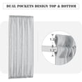 thumbnail image 2 of ZMLEVE French Door Curtain - 52 x 72 inches Light Grey Fabric Rod Pocket Door Panel Curtain for Window Light Filtering Including Bonus Adjustable Tieback, One Piece, 2 of 7