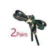 thumbnail image 3 of INSPIRE CHIC 2 Paires Lacets Plats Colorés Mode pour Chaussures Bottes Espadrilles Vert Armée 120cm/47.2 Pouces, 3 of 6