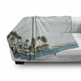 thumbnail image 3 of United States Soft Flannel Fleece Blanket, Hillsboro Lighthouse Pompano Beach Florida Atlantic Ocean Palms Coast, Cozy Plush for Indoor and Outdoor Use, 70" x 90", Blue White Green, by Ambesonne, 3 of 6
