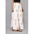 thumbnail image 5 of Women’s White Floral Tiered Long Maxi Skirt with Elastic Waist – Casual Summer Skirt - XS, 5 of 6