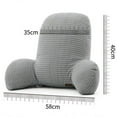 thumbnail image 2 of Almohada de Lectura Suave en Cama Sofá Cojín para Adultos, Y Niños, Lactancia con Funda Extraíble con Cremallera Y Bolsill Gris de rejilla BLESIY Almohada de lectura, 2 of 4