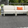 thumbnail image 6 of Unique Loom Outdoor Solid Collection Area Rug (5' 3" Square Black/Ivory), 6 of 10