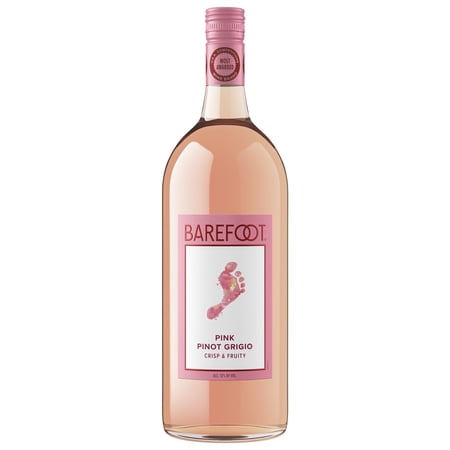 Barefoot Cellars Pink Pinot Grigio Wine, 1.5L Glass Bottle, 12% ABV
