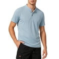 thumbnail image 2 of LIaqionyy Mens Cotton Linen Shirts Short Sleeve Casual Fashion T Shirt Lightweight Summer Basic Tee Tops M-5XL, 2 of 5