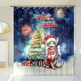 thumbnail image 3 of Merry Christmas and Happy New Year Santa Sphynx Holiday Xmas Winter 2025 Shower Curtain Cat Lover Kitten Owner Gifts Idea Waterproof Bathroom Bathtub Curtain - 00024, 3 of 5