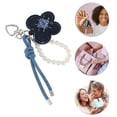 thumbnail image 4 of Unique Bargains 1 Pc Durable Denim Butterfly Handbag Charm Decorative Keychain Light Blue, Black, 4 of 5