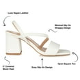 thumbnail image 4 of Journee Womens Lirryc Open Square Toe Block Heel Sandals, Widths Available, 4 of 10
