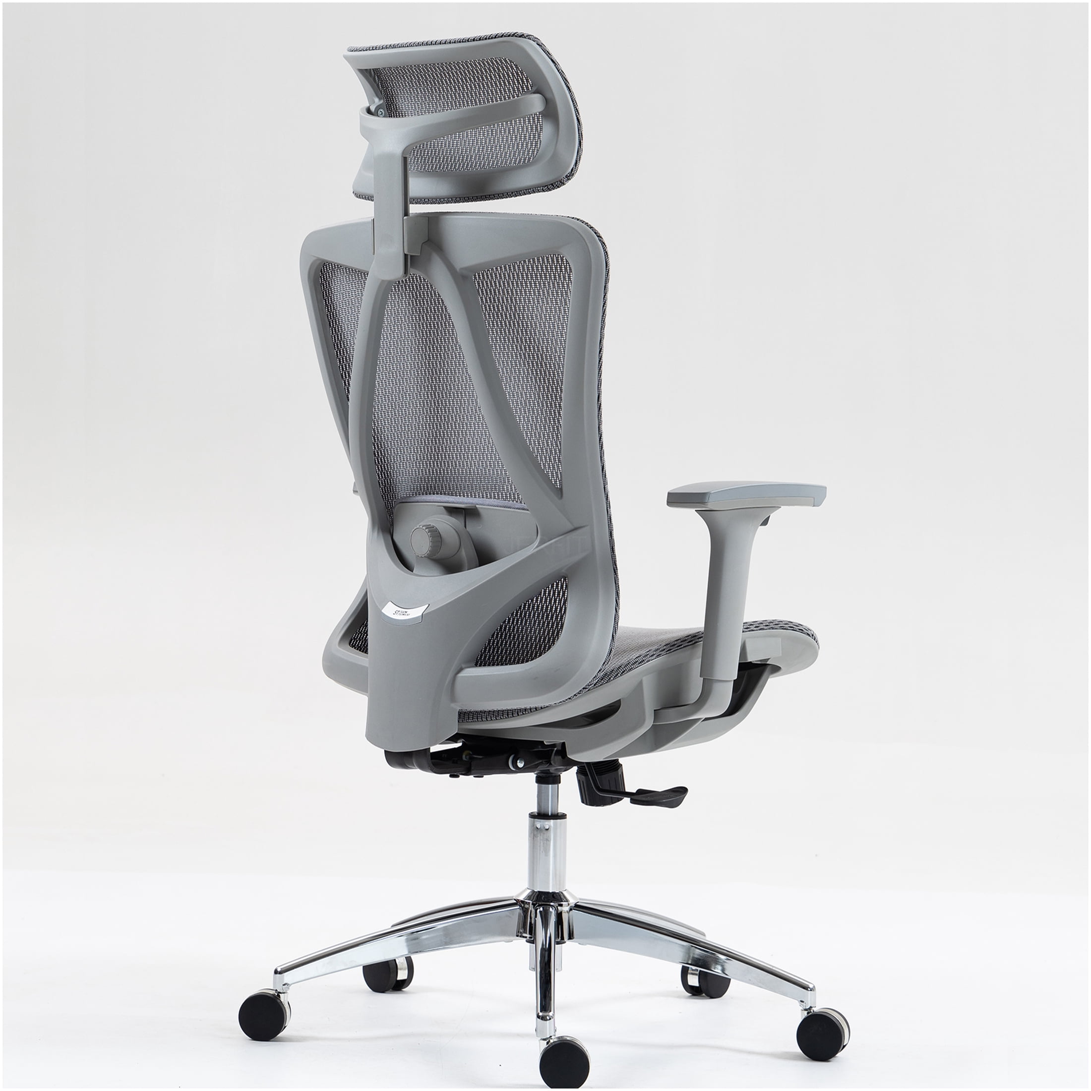 JERFIT Ergonomic Office Chair with Lumbar Support, Adjustable Swivel Desk Chair, Breathable Mesh and Fabric Executive Chair for Home Office, Grey