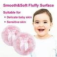 thumbnail image 3 of Large Body Powder Puff, Soft & Furry Puff with Ribbon Handle( Puff(2Pcs/Pink)), 3 of 7