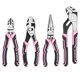 thumbnail image 1 of Juego de alicates WORKPRO, 4 piezas, cinta rosa de acero CR-V, 1 of 8