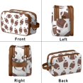 thumbnail image 2 of Toiletries Bag,Brown Footballs Pattern Mens Womens Toiletry Bag Bathroom Bag,Waterproof Toiletry Travel Bag Dopp Kit Shaving Bag 11x6.3x5.1 Inch, 2 of 5