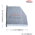 thumbnail image 2 of POTAUTO MAP 4002C (CF10373) Activated Carbon Car Cabin Air Filter Replacement for AUDI A3 Q3 TT QUATTRO, VOLKSWAGEN BEETLE CADDY III CC EOS GOLF CITY R GTI JETTA CITY PASSAT CC R32 RABBIT TIGUAN, 2 of 7