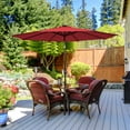 thumbnail image 1 of Costway 10' Solar LED Lighted Patio Market Umbrella Tilt Adjustment Crank, 1 of 8
