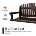 thumbnail image 4 of Innovaze 4 FT Rustic Fir Wood Porch Swing, Handcrafted Outdoor Hanging Bench, Heavy-Duty 900lbs for Patio Garden, 4 of 6
