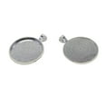 thumbnail image 5 of 50 Pcs Round Pendant Tray Metal Bezel Cabochon Retro Pendant Craft Set for DIY Photo Pendants, 5 of 10