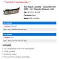 thumbnail image 2 of Turn Signal Assembly - Compatible with 2003 - 2007 Chevy Silverado 1500 2004 2005 2006, 2 of 2
