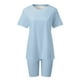 thumbnail image 3 of Conjunto deportivo de manga corta y pantalones cortos para mujer, para yoga y running - S-XXXL, 3 of 6