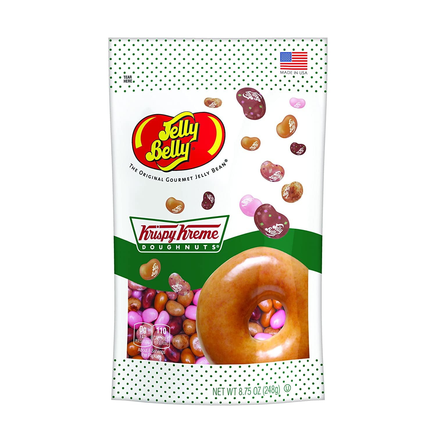 Jelly Belly Krispy Kreme Doughnuts Jelly Beans, 5 Flavors, 8.75oz