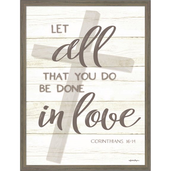 Great Art Now Done in Love by Susie Boyer, Framed Wall Art, 16W x 21H