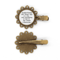 thumbnail image 1 of Tocado de pieza de pelo de horquilla de flor de metal vintage, 1 of 3