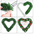 thumbnail image 4 of 6 Pack Heart-Shaped Metal Wreath Frames, 12", Green, 4 of 6