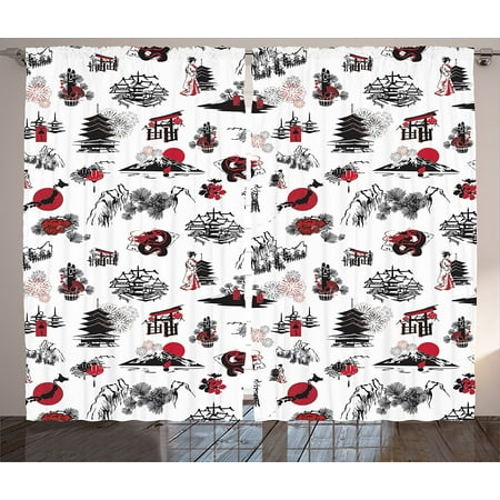 Asian Decor Collection Pattern With Thumbnail Symbolizing The