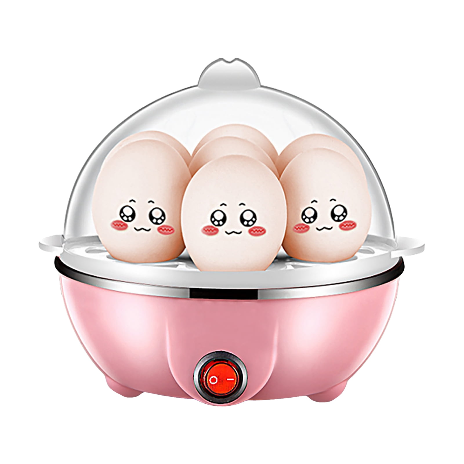 Pink Electric Egg Cooker 7 Egg Capacity Boiler Maker Eggs Steamed with –  vobaga