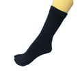 thumbnail image 3 of Couver Cotton Split Quarter High Stretchy Flip-Flop Socks, Navy Medium, 3 of 10