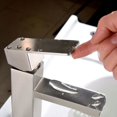 thumbnail image 2 of Grifo de baño de acero inoxidable, grifo cuadrado alto de un solo orificio, 2 of 4