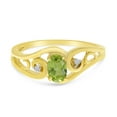 thumbnail image 6 of 14k Yellow Gold Oval Peridot And Diamond Ring, 6 of 6