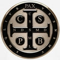 thumbnail image 3 of CafePress - St. Benedict Medal T Shirt - 100% Cotton Ringed T-Shirt, 3 of 4