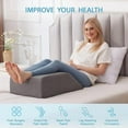 thumbnail image 5 of MY Leg Pillow Elevation Blood Circulation, Leg Wedge for Elevation for Swelling, Leg Elevating Pillow for After Surgery, Memory Foam Foot Knee Pillow for Back Sleeping 24×22×8 Inch Dark Grey, 5 of 6